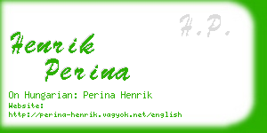 henrik perina business card